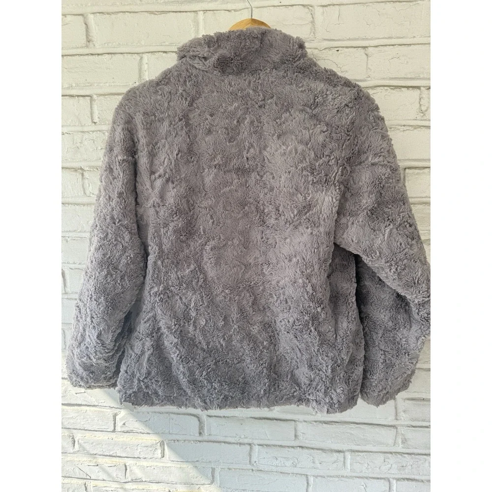 North Face Jacket Girls XL‎ Green Grey Reversible Mossbud Swirl Puffer Fleece